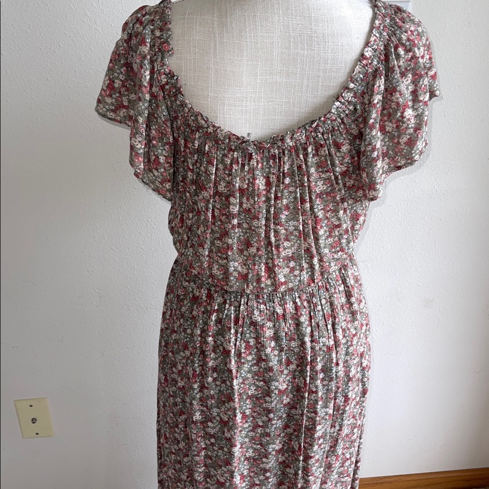 Vici Floral Print Maxi Dress - Green Multi Colors - Picture 7 of 8